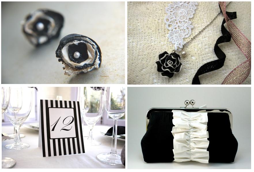 I have put together a post on black white themed weddings and found some 