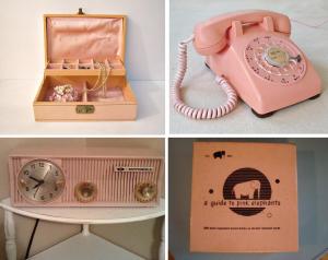 pink vintage collectibles