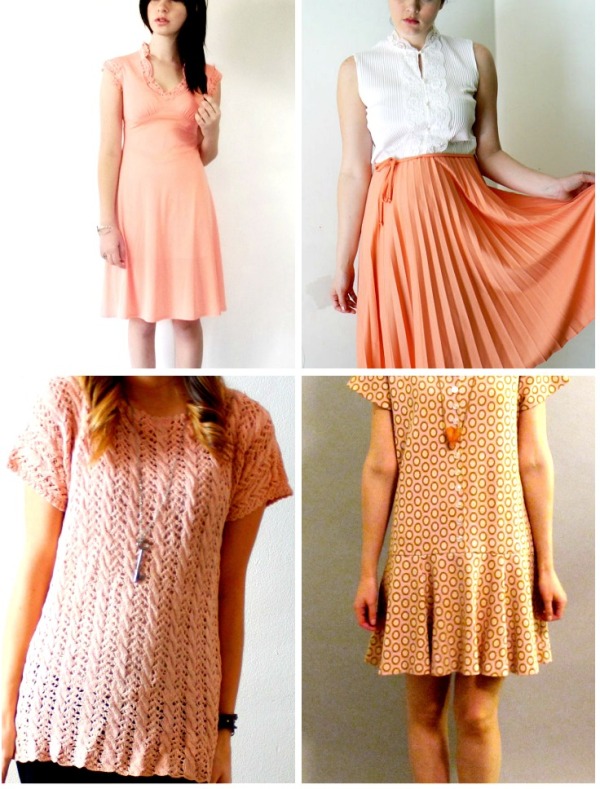 peach vintage clothes